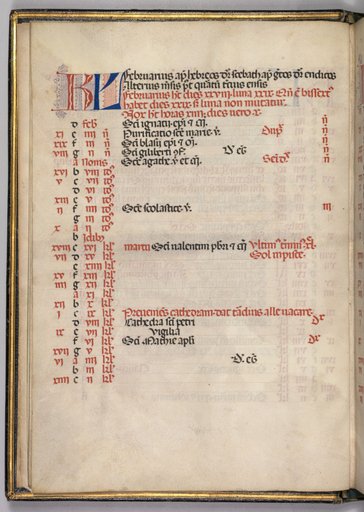 Missale: Fol. 3v: February Calendar Page
