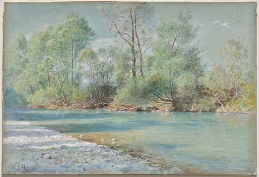 Traunstein River on the Road to Empfig, Bavaria