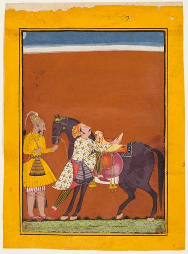 Sindhu (Saindhava) Ragaputra of Shri Raga, from a Ragamala