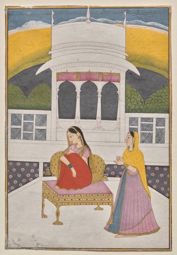 A Nayika, probably Proshitaperyasi Nayika