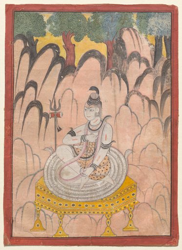 Shiva Seated on a Throne in a Landscape