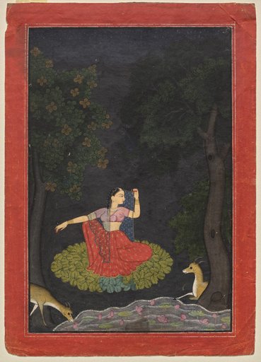 A heroine waiting for her lover: Vasakasajja Nayika, from the "Nurpur" Rasikapriya
