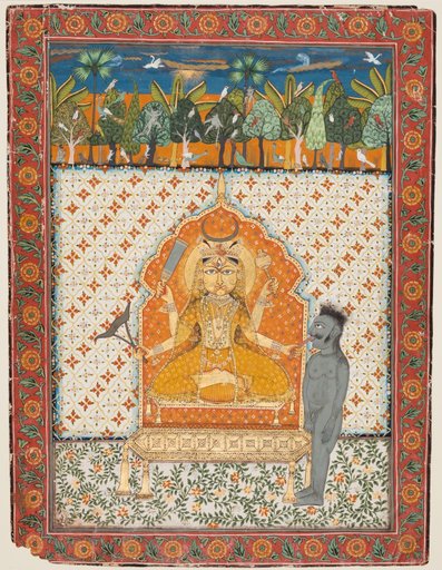 Bagalamukhi, the eighth Mahavidya, from a Dashamahavidya series