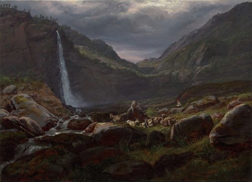 Feige Waterfall (Feigefossen), Lysterfjord, Norway