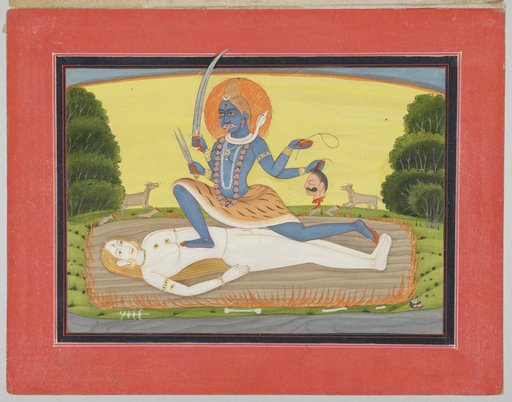 Tantric Devi on Shiva, from a Mandi Devi Series