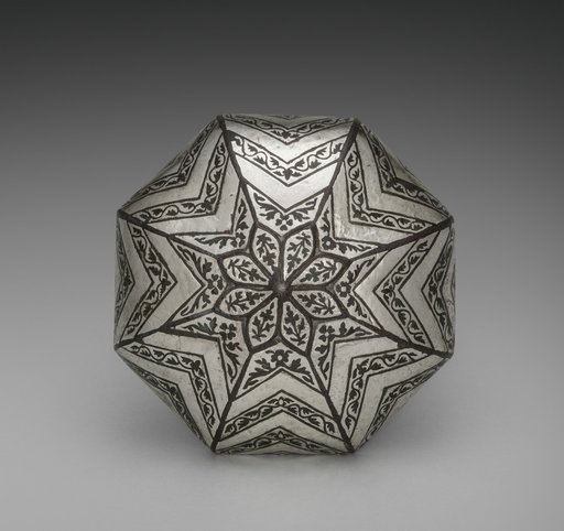 Lid for a Bidri Pandan with Chevrons