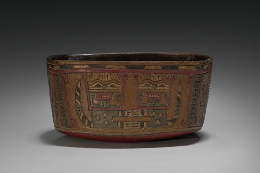 Square Bowl with Pampas Cats