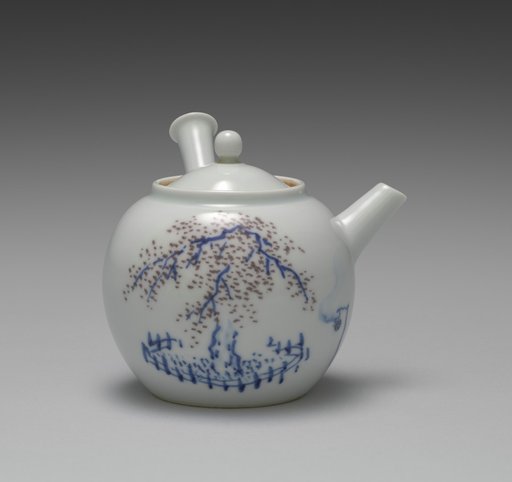 Teapot with Cherry at Night in Gion