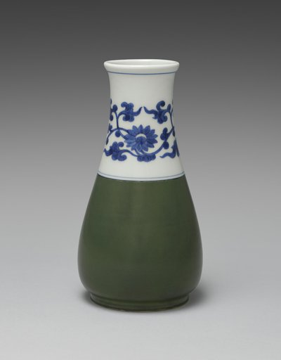 Flower Vase with Floral Scroll