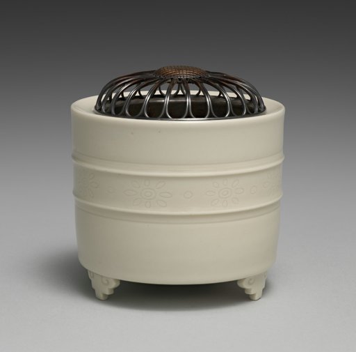 Incense Burner with Flowers and Dots