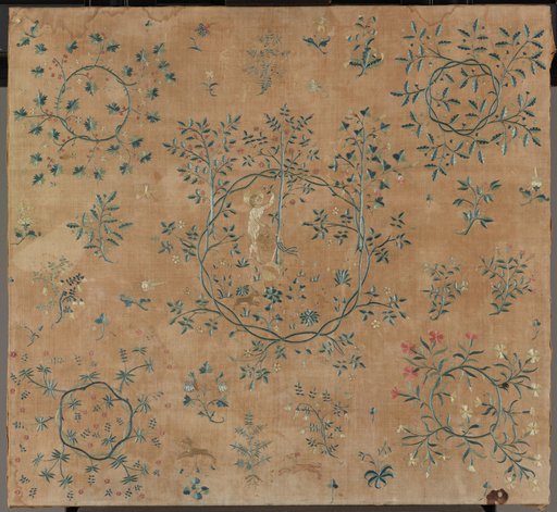 Christ Gathering Roses, Centerpiece of an Altar Cloth(?)