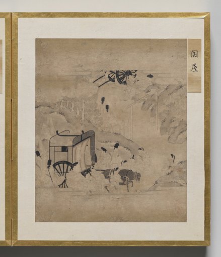 Gatehouse from Album of Illustrations for the Tale of Genji