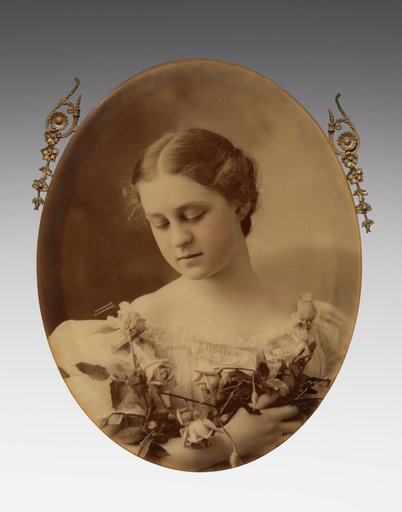 Young Woman Holding Roses