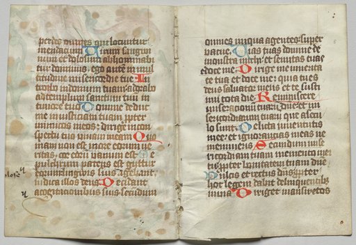 Bifolio from a Book of Hours: Text (verso)