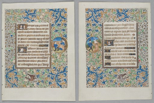 Leaf from a Book of Hours: Office of the Dead Opening Prayers (recto); Psalm 5 (verso)