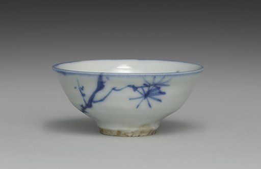 Sake Cup with Auspicious Plants