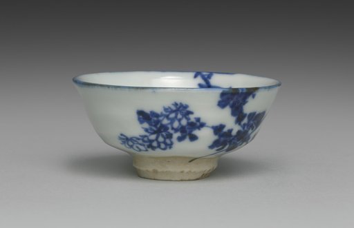Sake Cup with Auspicious Plants