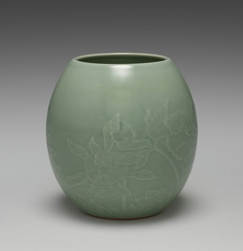 Water Container with Peonies
