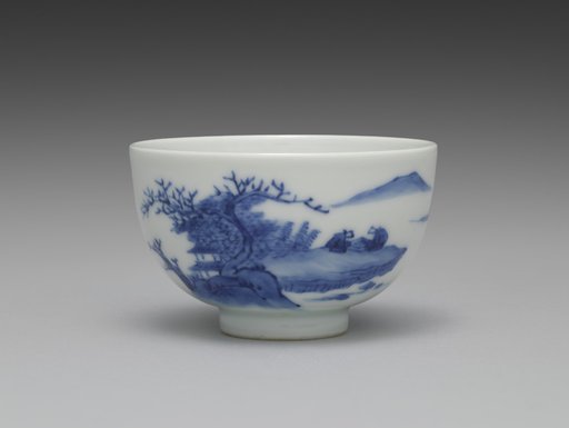 Teacup from Tea Set with Chinese Landscape