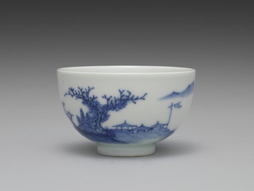Teacup from Tea Set with Chinese Landscape