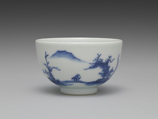 Teacup from Tea Set with Chinese Landscape