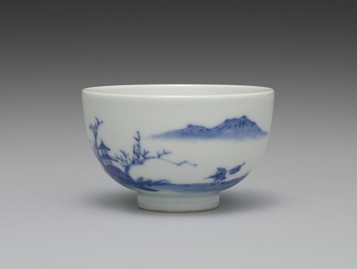 Teacup from Tea Set with Chinese Landscape