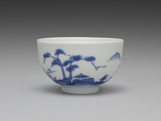 Teacup from Tea Set with Chinese Landscape