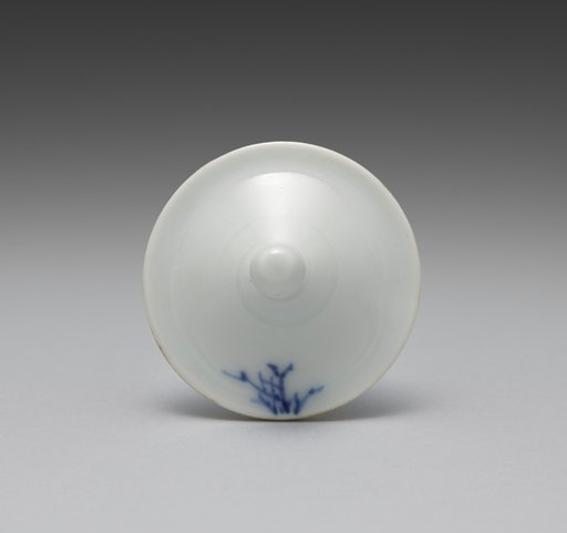 Lid for a Teapot from Tea Set with Chinese Landscape