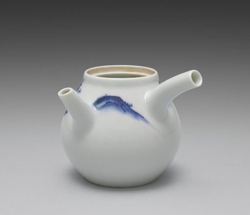 Teapot from Tea Set with Chinese Landscape