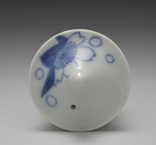 Lid for a Teapot with Cherry Blossoms