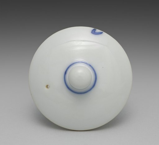 Lid for a Teapot from Tea Set with Orchids
