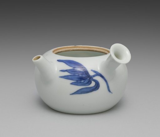 Teapot from Tea Set with Orchids