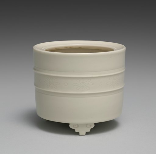 Incense Burner with Flowers and Dots