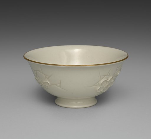 Bowl from Dining Set with Plum Blossoms and Cracked-Ice