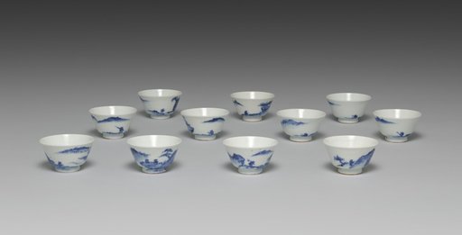 Teacups with Chinese Landscapes