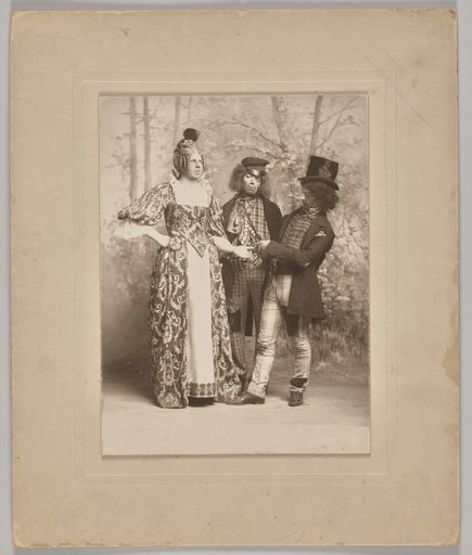 Untitled (theatrical scene with 3 figures: the palm reader)