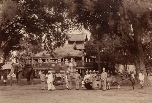 Untitled (British soldiers, man on palequin, and indgenous workers, recto)