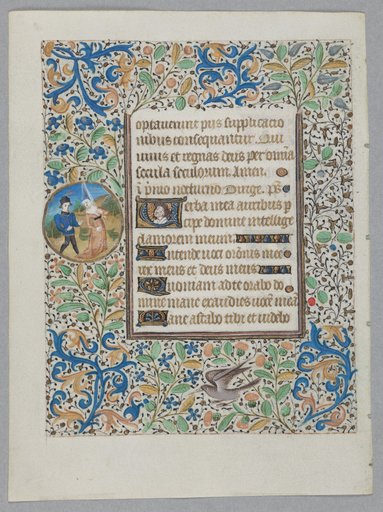 Leaf from a Book of Hours: Office of the Dead with Psalm 5 (verso)