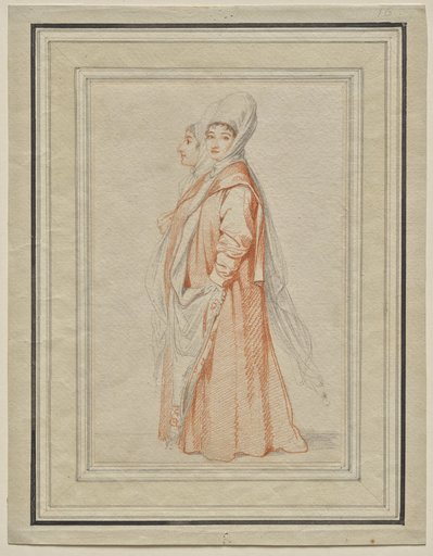 Two Veiled Young Women, probably Lilla Amnani and Her Sister