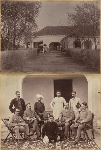 Civil officers at Jhansi (recto); Mr. William's House, Jhansi (verso)