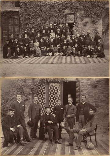 Principal and Teachers of Bishop Cotton School, Shimla (recto); Middle Class Students and Staff, Bishop Cotton School, Shimla (verso)