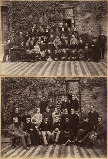 Primary Class Bishop Cotton School, Shimla (recto); High Class Students and Teachers at Bishop Cotton School, Shimla (verso)