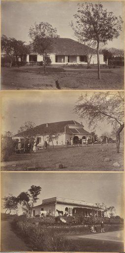 Commissioner's house, Jhansi (recto); Reverend Holcomb's Bungalow (verso, top); Untitled (verso, bottom)