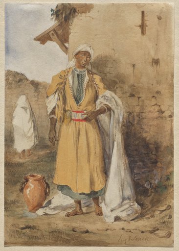A Young Black Woman Fetching Water