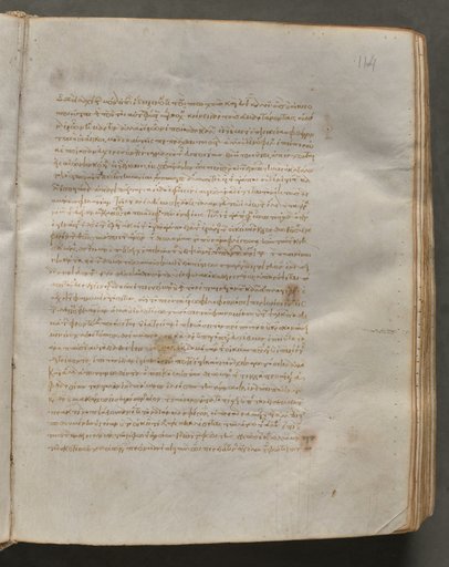Text, folio 114 (recto), from a Gospel Book with Commentaries