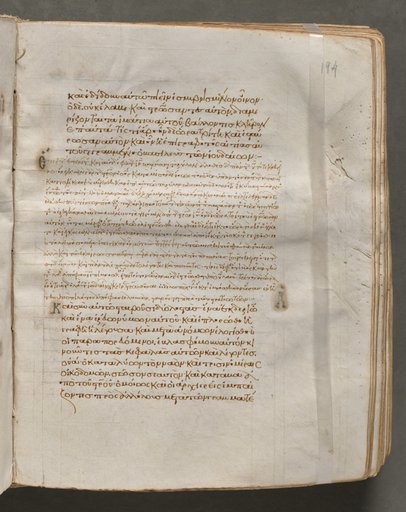 Text, folio 194 (recto), from a Gospel Book with Commentaries
