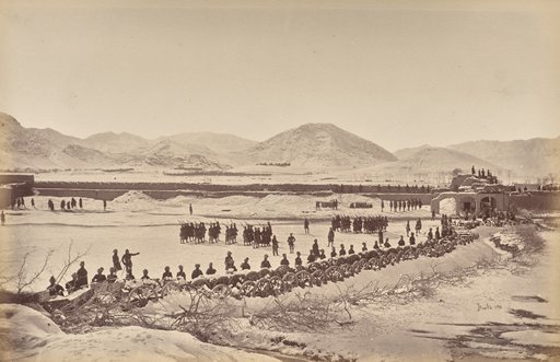 Sherpur. The Laager and Abatts, West Corner, Showing the Kotal and Hills