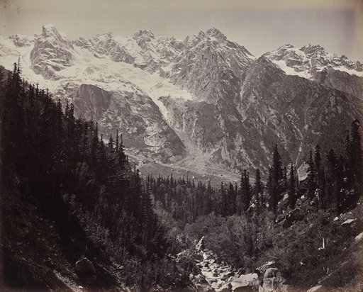 Scene in the Upper Himmalayahs. View in the Manga Valley