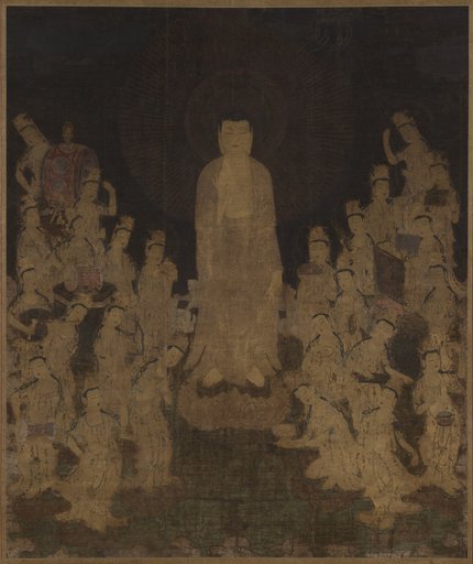 Welcoming Descent of Amida with Twenty-Five Bodhisattvas