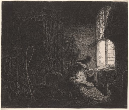 The Holy Family in an Interior